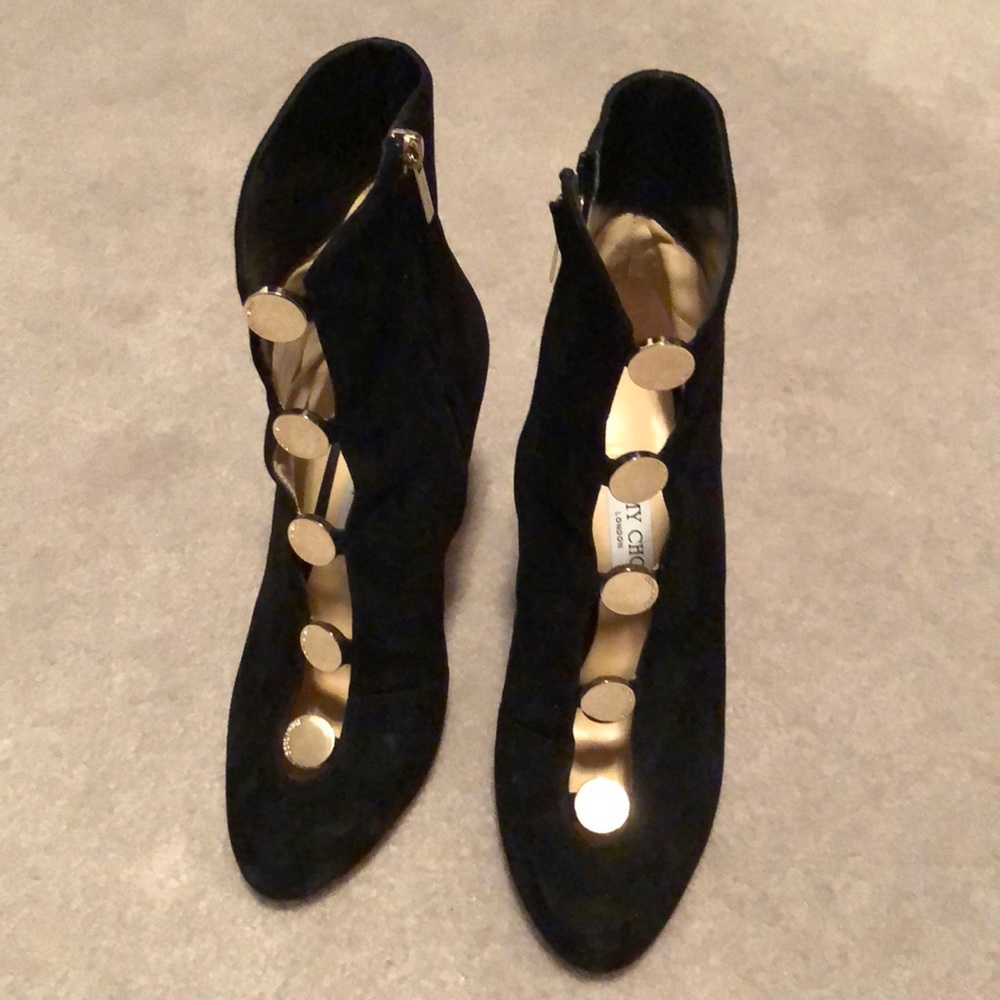 Size 39 black suede Jimmy Choo boots.
